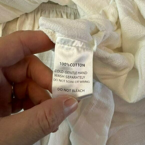 Petal & Pup white button front tunic top women's 8 - Picture 5 of 7